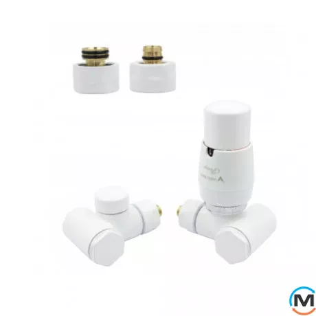 Комплект термостатический Vario Term INTEGRA угловой правый White, фото 