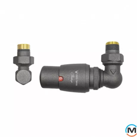 Комплект термостатический Vario Term MASTER угловой правый Structural graphite, фото 