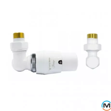 Комплект термостатический Vario Term MASTER угловой левый White, фото 