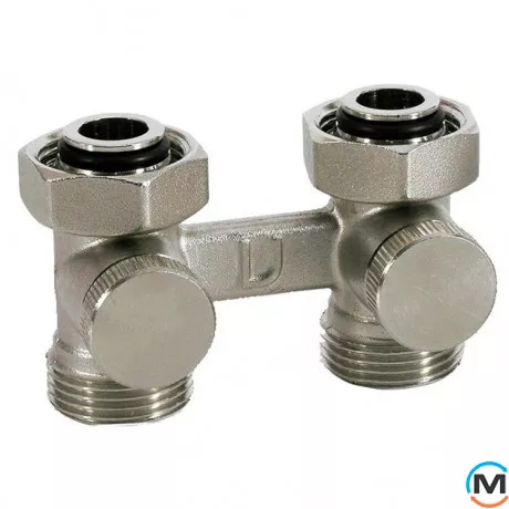 Узел нижнего подключения Vario Term Никель тип V прямой, фото 