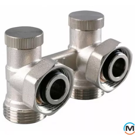 Узел нижнего подключения Vario Term Никель тип V угловой, фото 