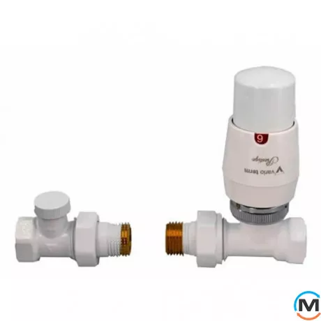 Комплект термостатический Vario Term ROYAL прямой Matt white, фото 