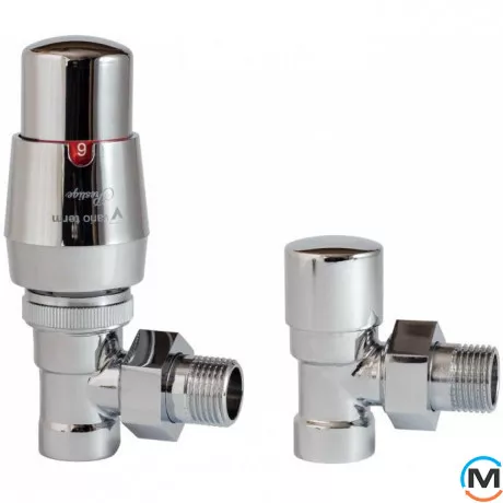 Комплект термостатический Vario Term ROYAL угловой хром, фото 