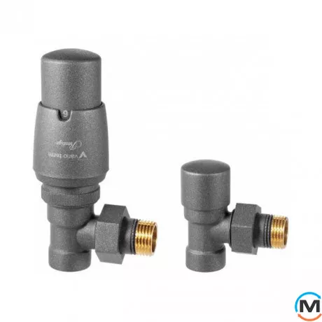 Комплект термостатический Vario Term ROYAL угловой Structural graphite, фото 