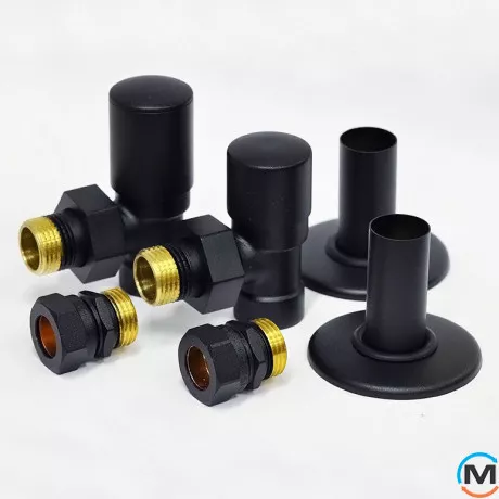 Комплект термостатический Vario Term SWING All In One Угловой (PEX) Matte black, фото 