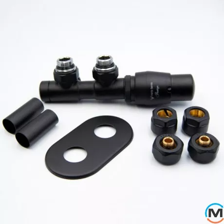 Комплект Vario Term TWINS All In One угловой Правый (PEX) Matte black, фото 