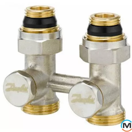 Клапан радіаторний Danfoss RLV-KS прямий 1/2x3/4, Діаметр різьблення: 1/2", Виконання: Прямий, Колір: Нікельований, фото 