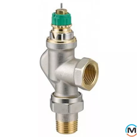 Клапан радиаторный Danfoss RA-DV 15 осевой, Диаметр резьбы: 1/2", Исполнение: Осевой, Цвет: Никелированный, фото 