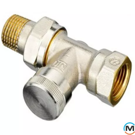 Клапан радиаторный Danfoss RLV-10 прямой, Диаметр резьбы: 3/8", Исполнение: Прямой, Цвет: Никелированный, фото 