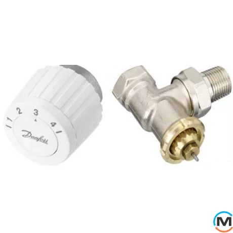 Комплект RTL Danfoss угловой, фото 