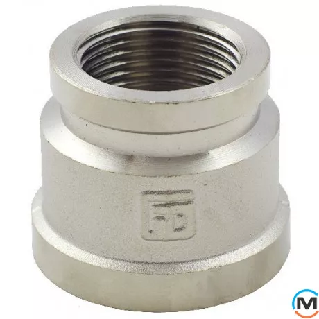 Нікель Fado Муфта 2", Варіант: 2 "х2", Тип різьблення: Внутрішня, Діаметр різьблення: 2", Виконання: Сполучна, Матеріал: Латунь нікельована, фото 