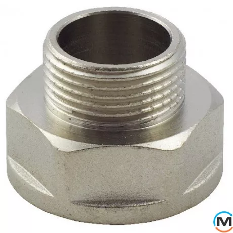 Нікель Fado Перехідник 3/4"x1/2", Варіант: 3/4"x1/2", Тип різьблення: Внутрішня/Зовнішня, Діаметр різьблення: 3/4", Матеріал: Латунь нікельована, фото 