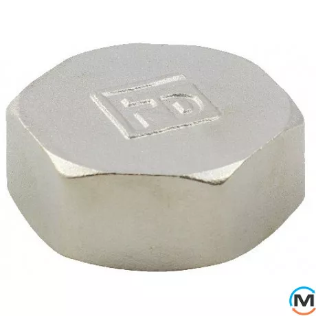 Никель Fado Заглушка 3/4" В, Тип резьбы: Внутренняя, Диаметр резьбы: 3/4", Материал: Латунь никелированная, фото 