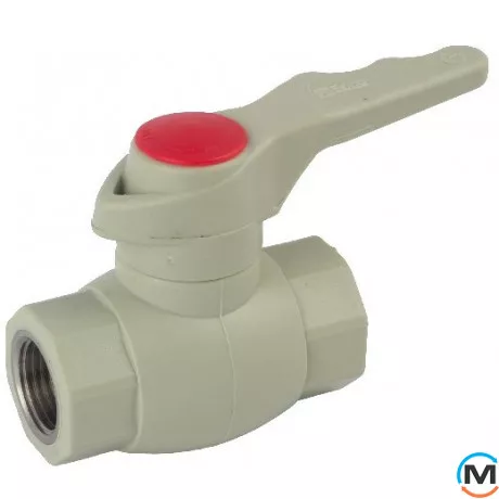 Полипропиленовый кран шаровый с внутренней резьбой Fado 1/2", Тип резьбы: Внутренняя, Диаметр резьбы: 1/2", Диаметр (мм): 15, фото 