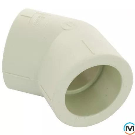 Полипропиленовый угол 45° Fado 20, Вариант: ВВ, Диаметр (мм): 20, Угол: 45, Рабочее давление (бар): 10, фото 