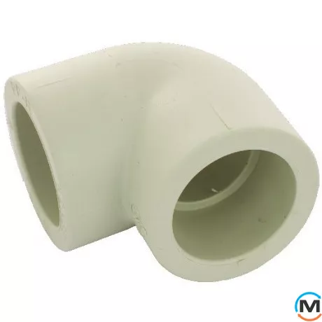 Поліпропіленовий кут 90° Fado 75, Варіант: ВР, Діаметр (мм): 75, Кут: 90, Робочий тиск (бар): 10, фото 