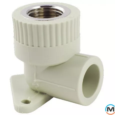 Поліпропіленовий куточок настановний Fado 25 1/2, Тип різьблення: Внутрішня, Діаметр різьблення: 1/2", Діаметр (мм): 25, фото 