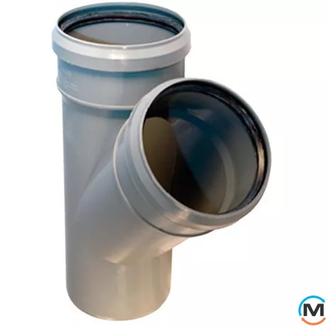 Трійник каналізаційний Magnaplast 50/40/45, Вид каналізації: Внутрішня, Тип каналізації: Проста, Градус (град.): 45, Модифікація: 50/40/45, Діаметр (мм): 50, Матеріал: Поліпропілен PPR, фото 
