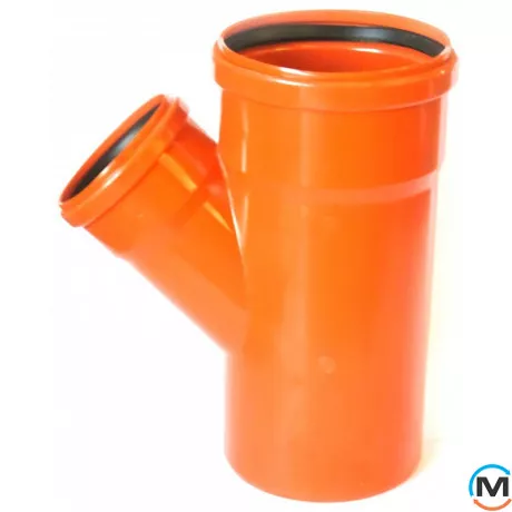 Трійник каналізаційний Magnaplast KG 45 110/110/45, Вид каналізації: Зовнішня, Тип каналізації: Проста, Градус (град.): 45, Модифікація: 110/110/45, Діаметр (мм): 100, Матеріал: Полівінілхлорид (ПВХ), фото 