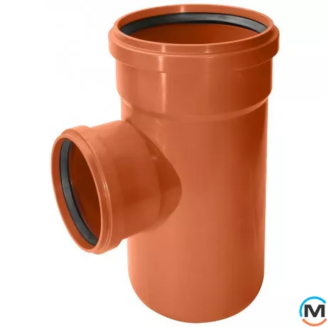 Тройник канализационный Magnaplast KG 87 200/200, Вид канализации: Наружная, Тип канализации: Простая, Градус (град.): 90, Модификация: 200/200/90, Диаметр (мм): 200, Материал: Поливинилхлорид (ПВХ), фото 