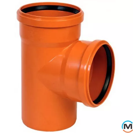 Трійник каналізаційний Magnaplast KG 87 160/110, Вид каналізації: Зовнішня, Тип каналізації: Проста, Градус (град.): 90, Модифікація: 160/110/90, Діаметр (мм): 160, Матеріал: Полівінілхлорид (ПВХ), фото 
