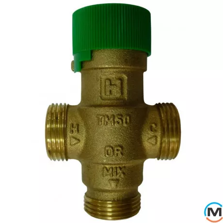 Клапан Resideo (Honeywell) змішувальний TM50-1/2E (без накидних гайок), фото 