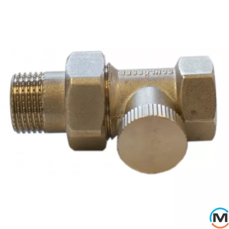 Клапан обратного потока Schlosser никелированный прямой DN 15 GZ 1/2xGW1/2, Диаметр резьбы: 1/2", Исполнение: Прямой, Цвет: Никелированный, фото 