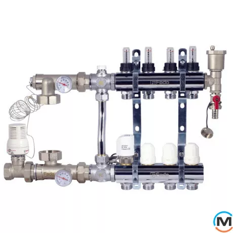 Комплект для підключення системи тепла підлога Fado 4 виходу, Кількість виходів: 4, фото 