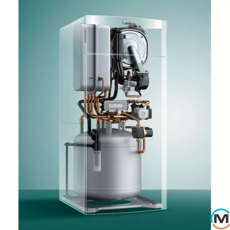 Конденсаційний котел підлоговий Vaillant ecoCOMPACT VSC 266/4-5 150, Тип котла: Газовий конденсаційний, Теплова потужність (кВт): 27, Вбудований бойлер: Так, Об'єм (л): 150, Кількість контурів: 2, Спосіб відведення газів: Турбований, фото , зображення 2