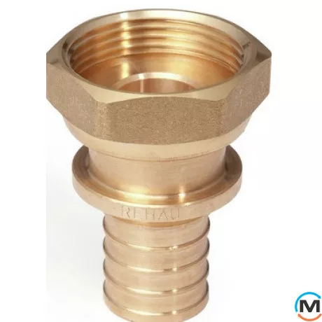 Перехідник Rehau Rautitan RX з накидною гайкою 16-G 1/2, Тип різьблення: Накидна гайка, Діаметр різьблення: 1/2", Діаметр (мм): 16, фото 