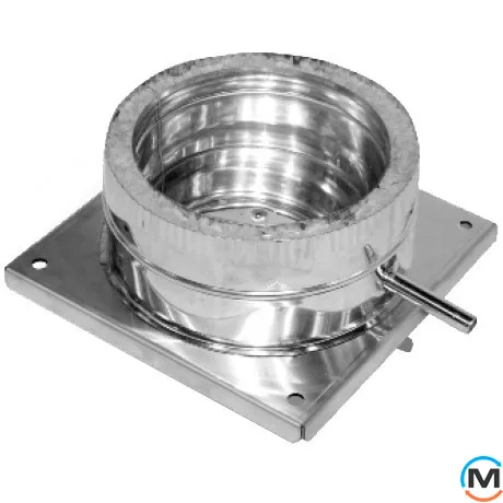 Подставка для дымохода напольная ф 160 0,6мм из нержавейки, Диаметр (мм): 160, Тип дымохода: Одностенный, фото 