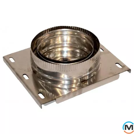 Подставка настенная для дымохода ф 100/160 0,6мм из нержавейки, Тип дымохода: Двухстенный (Сендвич), Диаметр (мм): 100/160, фото 