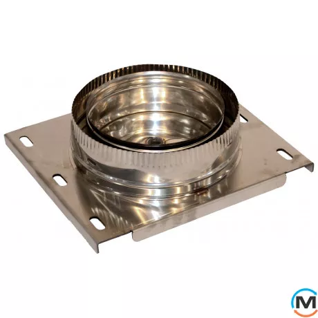 Розгрузочная платформа ф 140/200 0,6мм из нержавейки, Диаметр (мм): 140/200, Тип дымохода: Двухстенный (Сендвич), фото 