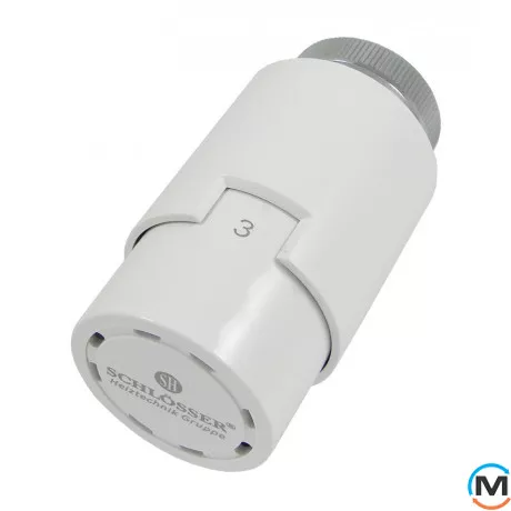 Термостатическая головка Schlosser DIAMANT INVEST SH белая, фото 