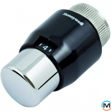 Термостатический элемент Resideo (Honeywell) Т200 Дизайн T4321, Исполнение: Механическая, Цвет: Черный-Хром, Нулевое положение: Нет, Присоединение: М30х1,5, фото 