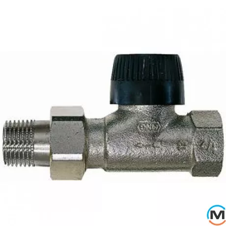 Термостатический клапан Resideo (Honeywell) с вставкой UBG V2000DUB20, Диаметр резьбы: 3/4", Исполнение: Прямой, Цвет: Никелированный, Присоединение: М30х1,5, фото 