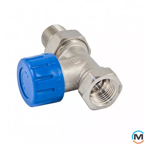 Термостатический клапан Schlosser никелированный прямой DN 15 GZ 1/2xGW1/2, Диаметр резьбы: 1/2", Исполнение: Прямой, Цвет: Никелированный, фото 