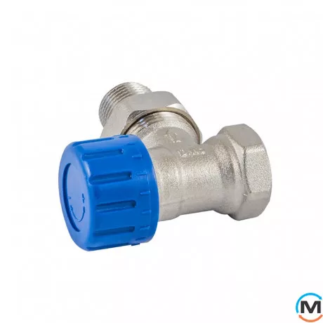 Термостатический клапан Schlosser никелированный угловой DN 15 GZ 1/2xGW1/2, Диаметр резьбы: 1/2", Исполнение: Угловой, Цвет: Никелированный, фото 