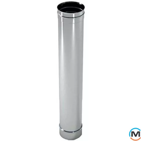 Труба дымоходная L=0,5м ф 150 1мм из нержавейки, Тип дымохода: Одностенный, Материал дымохода: Нержавейка, Диаметр (мм): 150, Толщина стенки (мм): 1, Длина (мм): 500, фото 