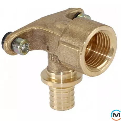 Куточок Rehau Rautitan RX настінний короткий 20-Rp1 / 2, Варіант: Настінний короткий, Тип різьблення: Внутрішня, Діаметр різьблення: 1/2", Діаметр (мм): 20, Робочий тиск (бар): 10, Матеріал: Латунь червона, фото 