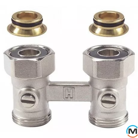 Узел нижнего подключения Verafix-VKЕ V2496DX020, Диаметр резьбы: 3/4", Исполнение: Прямой, Цвет: Никелированный, фото 