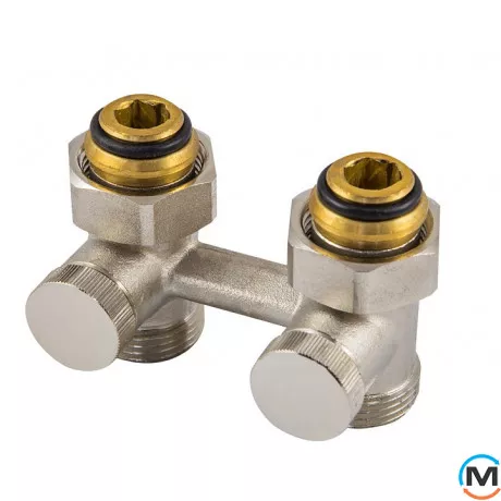 Узел подключения Schlosser прямой G3/4x3/4, Диаметр резьбы: 3/4", Исполнение: Прямой, Цвет: Никелированный, фото 