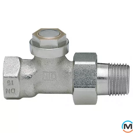 Запорный Балансировочный Измерительный клапан Verafix-mess-II V2410D0015, Диаметр резьбы: 1/2", Исполнение: Прямой, Цвет: Никелированный, фото 