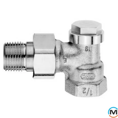 Запорный Балансировочный клапан Verafix V2400E0010, Диаметр резьбы: 3/8", Исполнение: Угловой, Цвет: Никелированный, фото 