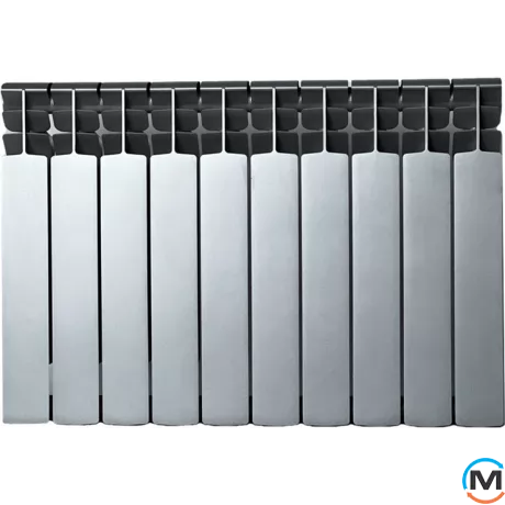 Биметаллический радиатор Mirado 96/500 silver (10 секций), фото 