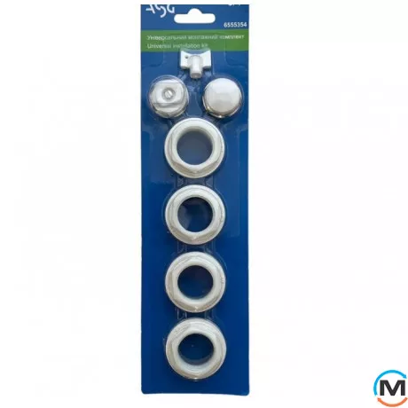 Комплект футорок ASG 3/4" для радіатора, фото , зображення 2