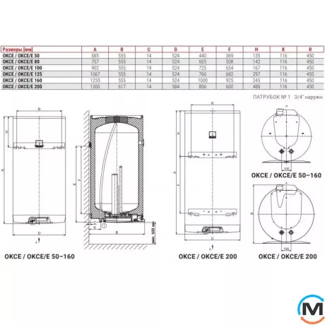 Бойлер электрический Drazice OKCE 125 4 кВт, фото , изображение 4