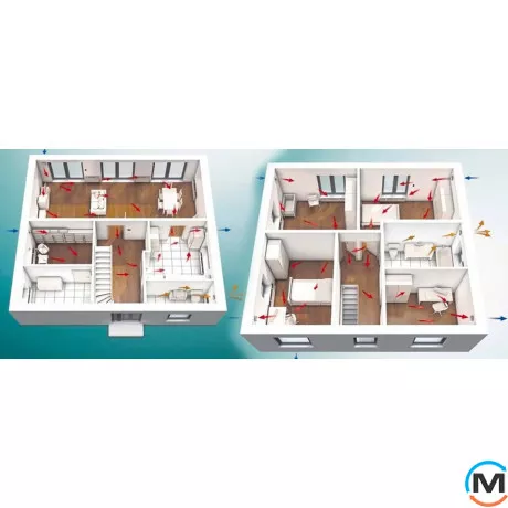 Vaillant VAR 60/2 DW модуль припливно-витяжної вентиляції з рекуперацією тепла 60 м3/год, фото , зображення 8