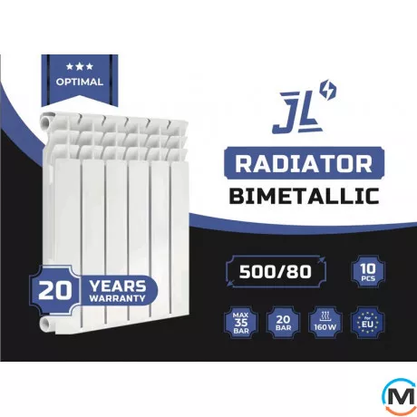 Радиатор секционный JL биметаллический OPTIMAL 500/80, фото , изображение 8
