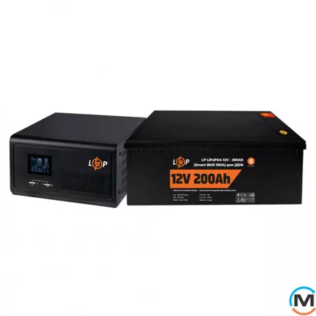 Комплект резервного живлення LogicPower (LogicPower) ДБЖ + літієва (LiFePO4) батарея (UPS 1500VA + АКБ LiFePO4 2560W), фото 